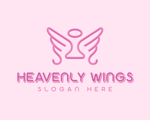 Heavenly Halo Wings logo design