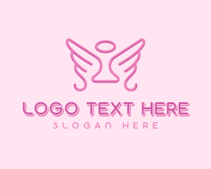 Heaven - Heavenly Halo Wings logo design