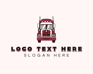 Moving Company - Trailer Truck Logistics Transportation logo design
