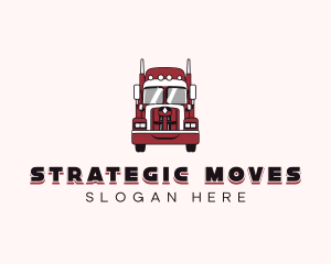 Trailer Truck Logistics Transportation logo design