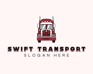 Trailer Truck Logistics Transportation logo design