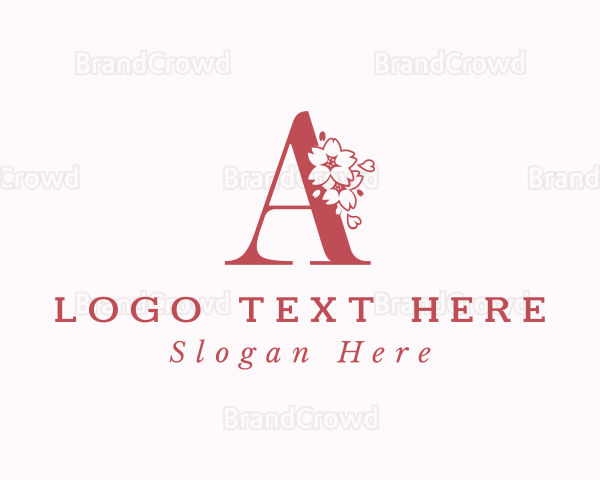 Floral Styling Letter A Logo