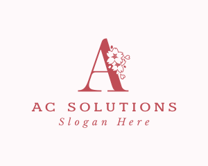 Floral Styling Letter A logo design