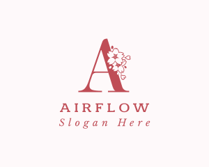 Floral Styling Letter A logo design