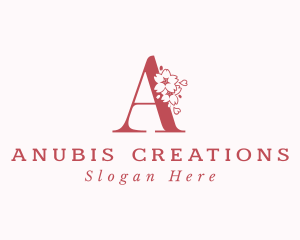 Floral Styling Letter A logo design