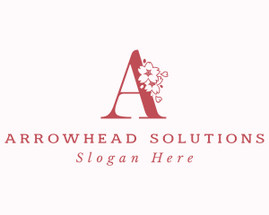 Floral Styling Letter A logo design