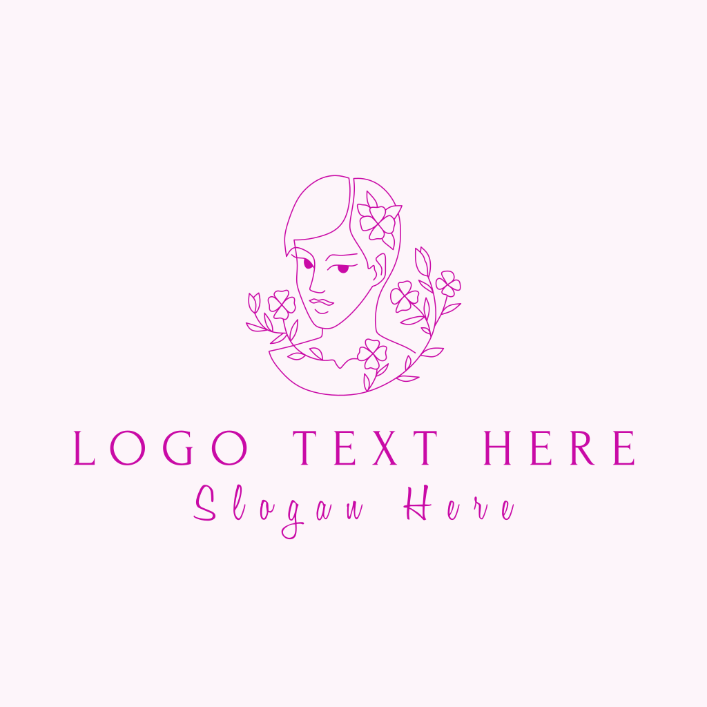 Aesthetic Floral Woman Logo | BrandCrowd Logo Maker