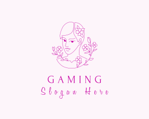 Aesthetic Floral Woman Logo