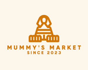 Mummy - Egyptian Sphinx Statue logo design