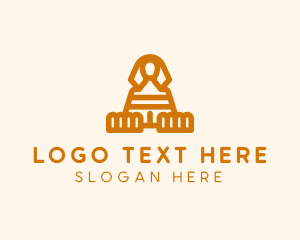 Statue - Egyptian Sphinx Statue logo design