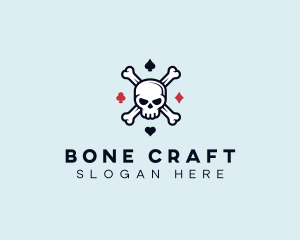 Bones - Cross Bone Skull Casino logo design