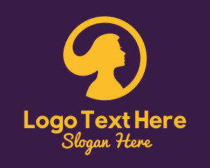 Woman - Golden Elegant Hair Salon logo design