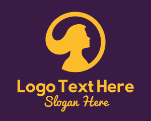 Golden Elegant Hair Salon Logo