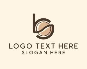 Monogram - Coffee Bean Business logo design