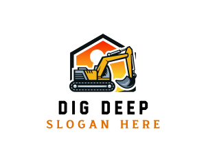 Heavy Duty Excavator logo design