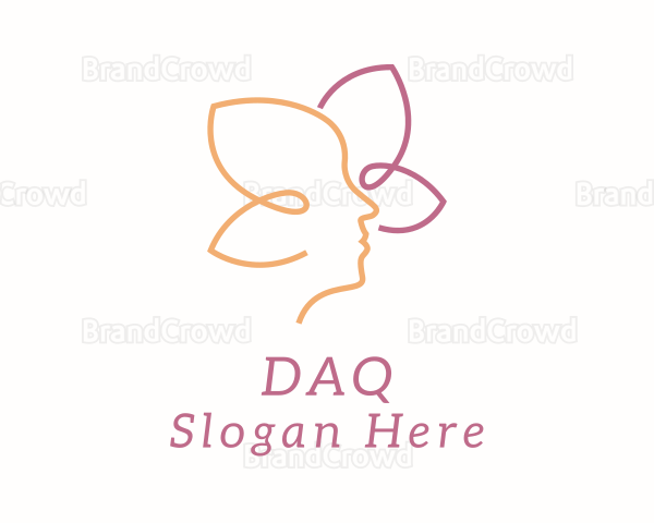 Woman Flower Beauty Salon Logo