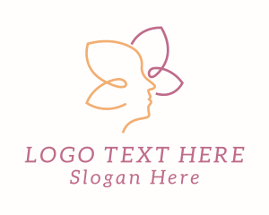 Latina - Woman Flower Beauty Salon logo design