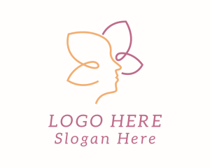 Dermatology - Woman Flower Beauty Salon logo design