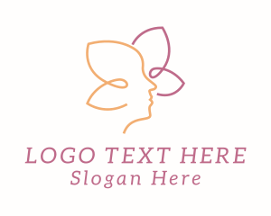 Woman Flower Beauty Salon  Logo