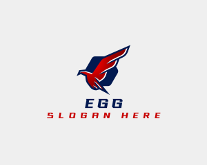 Aeronautics - Hexagon Eagle Bird logo design