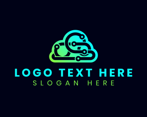 Electronic - Cyber Technology Cloud logo design