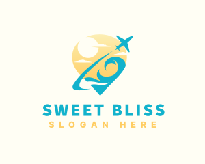 Resort - Ocean Wave Airplane Travel logo design