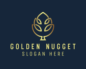 Golden Wellness Tree  logo design