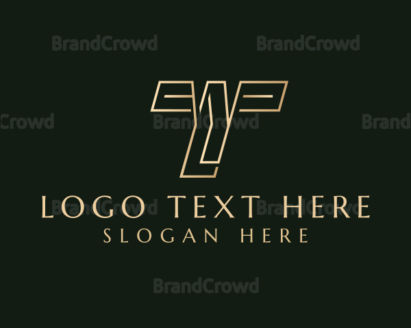 Elegant Business Letter T Logo