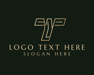 Legal - Elegant Business Letter T logo design