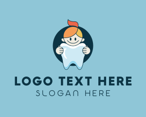 Tooth - Girl Tooth Pediatric Dentistry logo design