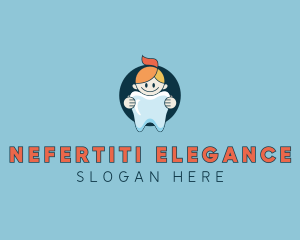 Girl Tooth Pediatric Dentistry logo design