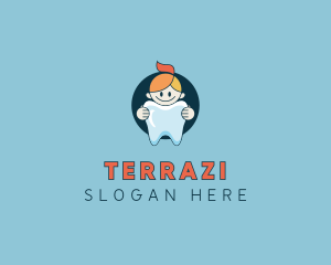 Girl Tooth Pediatric Dentistry logo design