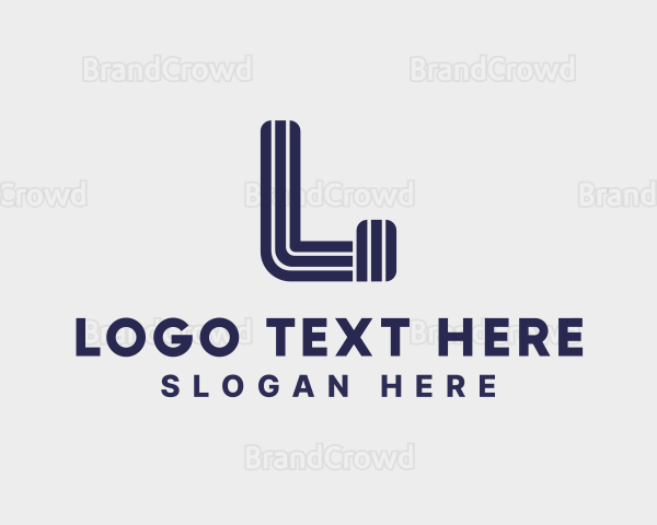 Corporate Stripe Media Letter L Logo