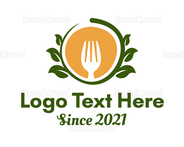 Vegan Restaurant Badge Logo