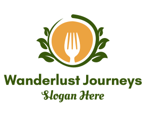 Vegan Restaurant Badge  Logo