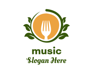 Vegan Restaurant Badge  Logo