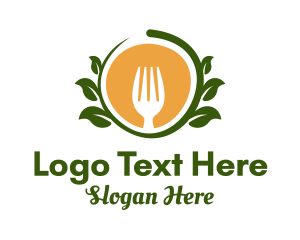 Vegan Restaurant Badge  Logo