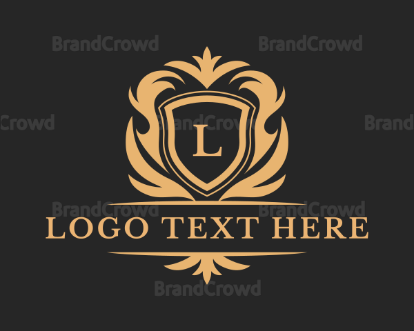 Luxury Ornate Shield Crest Logo