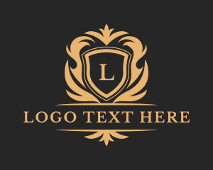 Luxury Ornate Shield Crest Logo