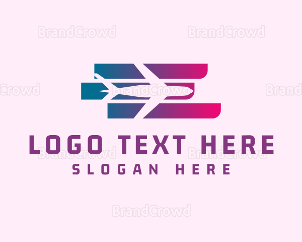 Gradient Airplane Airport Logo