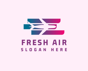 Gradient Airplane Airport logo design