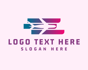 Gradient Airplane Airport Logo