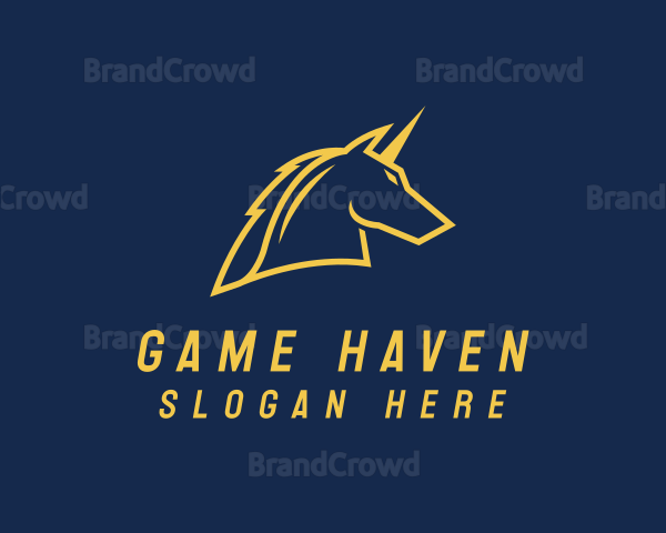 Mythical Unicorn Horse Logo