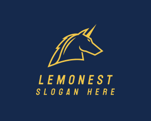Brand - Mythical Unicorn Horse logo design