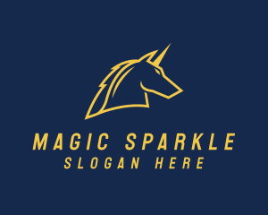 Mythical Unicorn Horse logo design