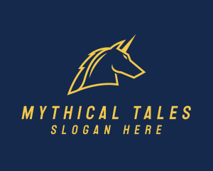 Mythical Unicorn Horse logo design