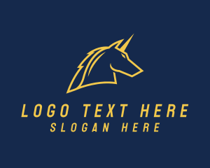 Expensive - Mythical Unicorn Horse logo design