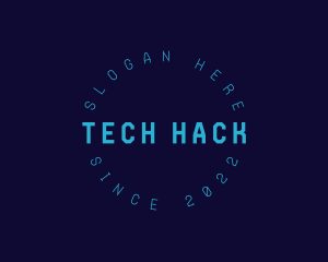 Hack - Circle Tech Wordmark logo design