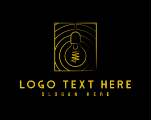 Idea - Electric Light Bulb Lighting logo design