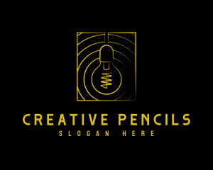 Electric Light Bulb Lighting logo design